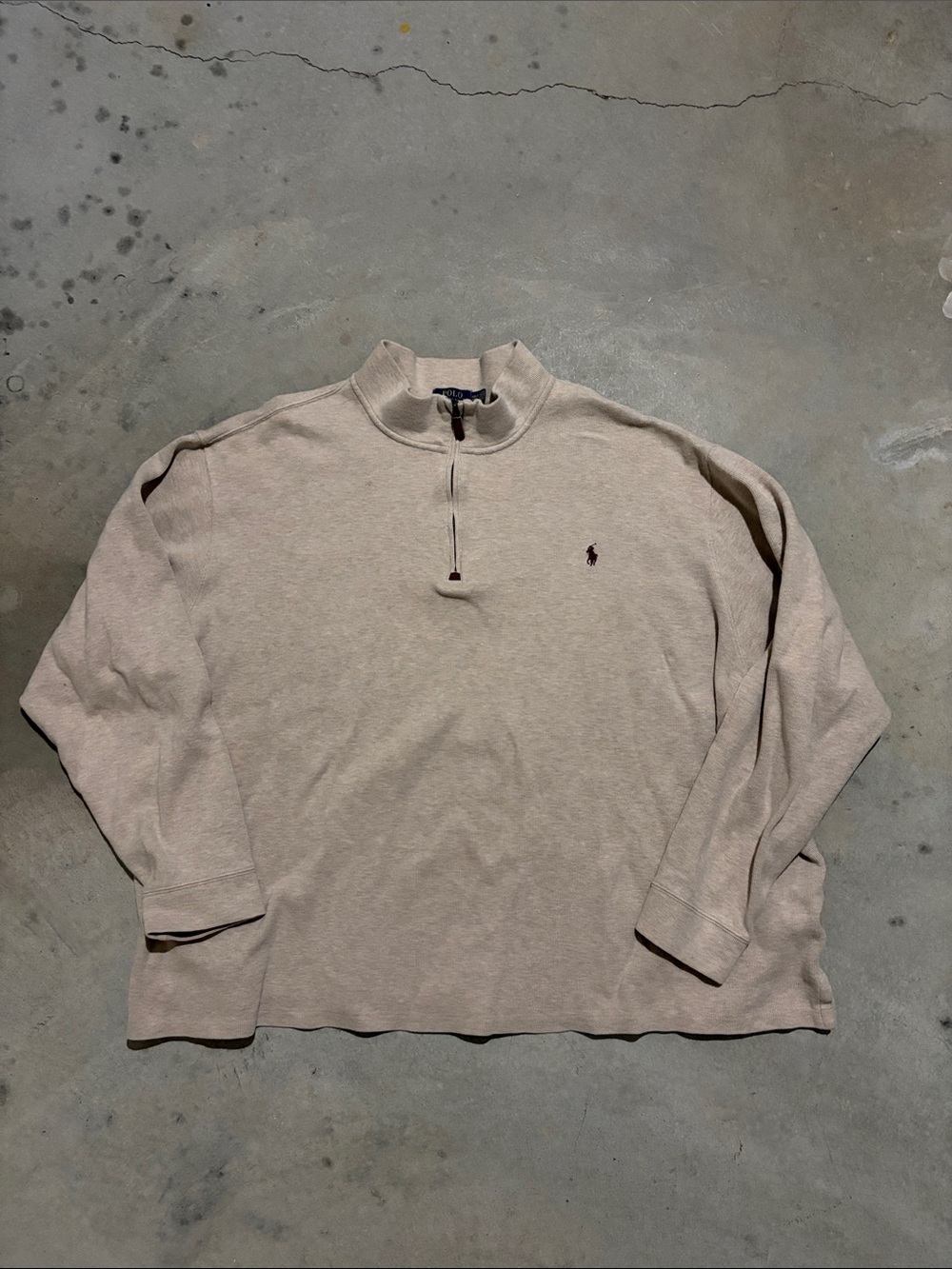 Vintage Polo Ralph Lauren Cream 4XLT Quarter Zip